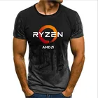 Лидер продаж, забавная хлопковая Футболка с процессором AMD RYZEN для мужчин, футболки, мужская камуфляжная одежда