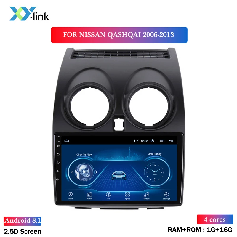4 CORES 1G RAM Android 8,1 2+ 32G wifi и 4G 2+ 32G 9 дюймов Автомобильный gps-навигатор для Nissan Qashqai 2006-2013 поддержка музыкального радио Bluetooth - Цвет: 4 CORES 1G RAM