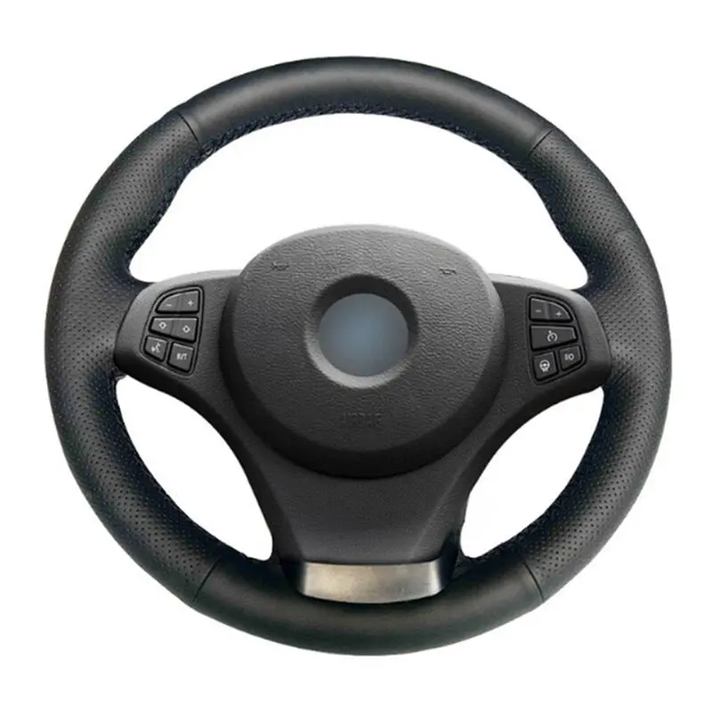 

For BMW E83 X3 2003-2010 E53 X5 2004-2006 Top Leather Steering Wheel Hand-stitch on Wrap Cover
