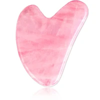 quartz gua sha scrapping stone skin care rose pink heart blood circulation wrinkle remove for body neck face massage
