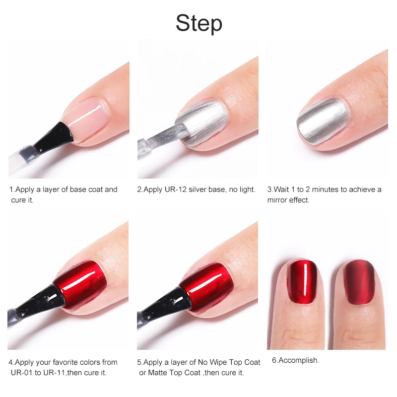 Ur Sugar 7,5 мл матовый красный винный гель для ногтей Титан красный гель лак для ногтей металлический цвет замачиваемый УФ-гель лак Серебряная основа