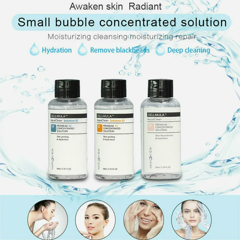 

S1 S2 A3 Aqua Peeling Solution 50ML Per Bottle Hydra Dermabrasion Face Clean Facial Cleansing Blackhead Liquid Repa