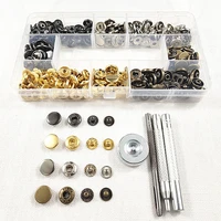 40 sets of clothing accessories snaps 4 kinds of installation tools metal snaps sewing snap set for diy leather apparel