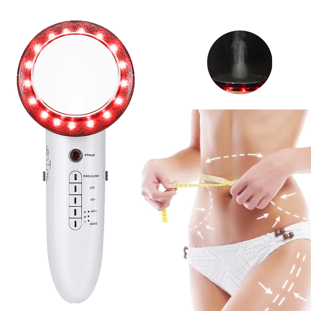 

6 In 1 EMS Ultrasonic LED Cavitation Galvanic Ultrasound Body Slimming Infrared Weight Lose Therapy Massager Slimming Machine