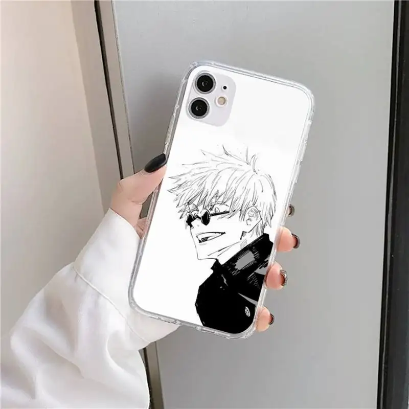 

Anime Jujutsu Kaisen Phone Case Transparent for iPhone 11 12 mini pro XS MAX 8 7 6 6S Plus X 5S SE 2020 XR