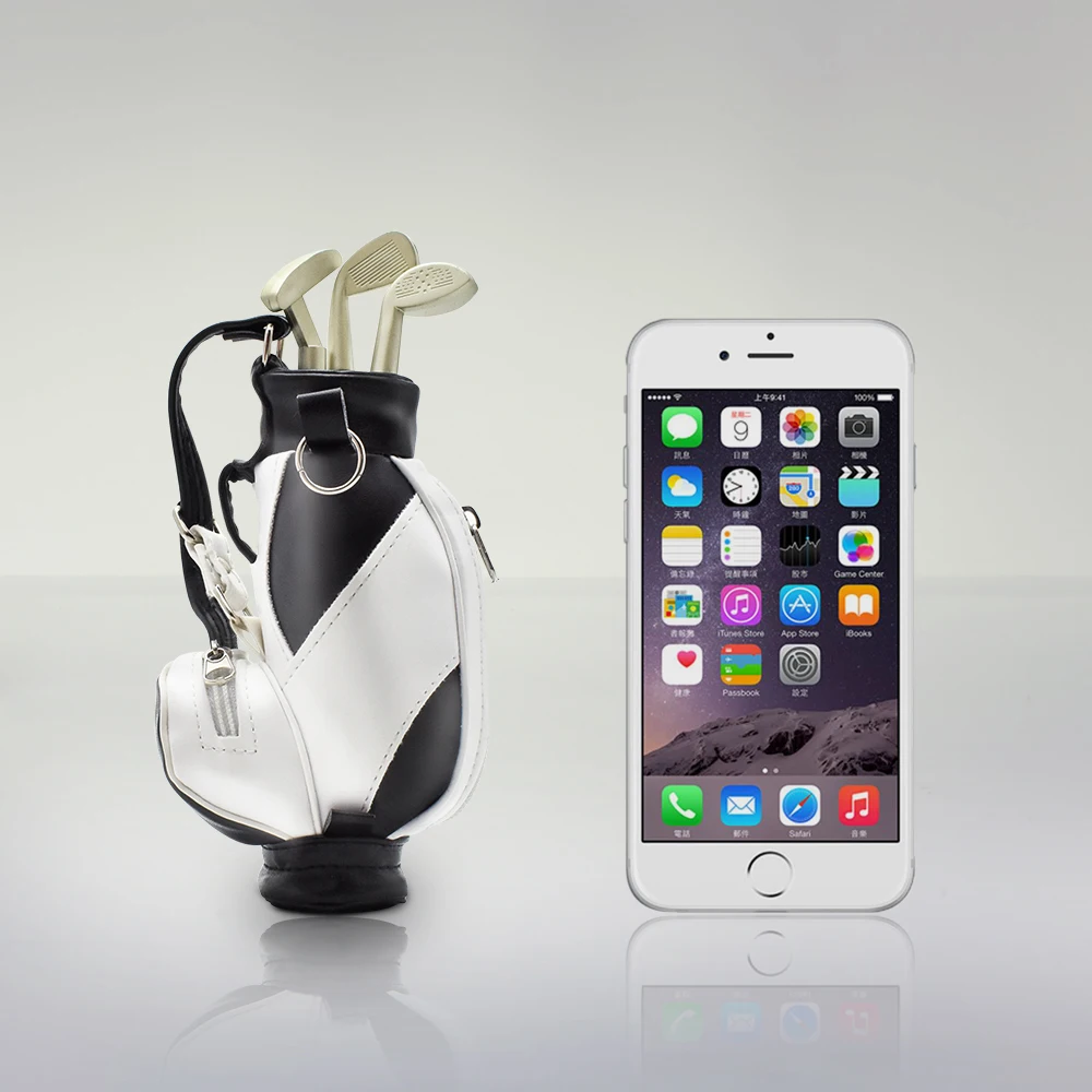 Мини гольф держатель ручек с 3 Цвет ручки для настольное украшение сумка гольфа