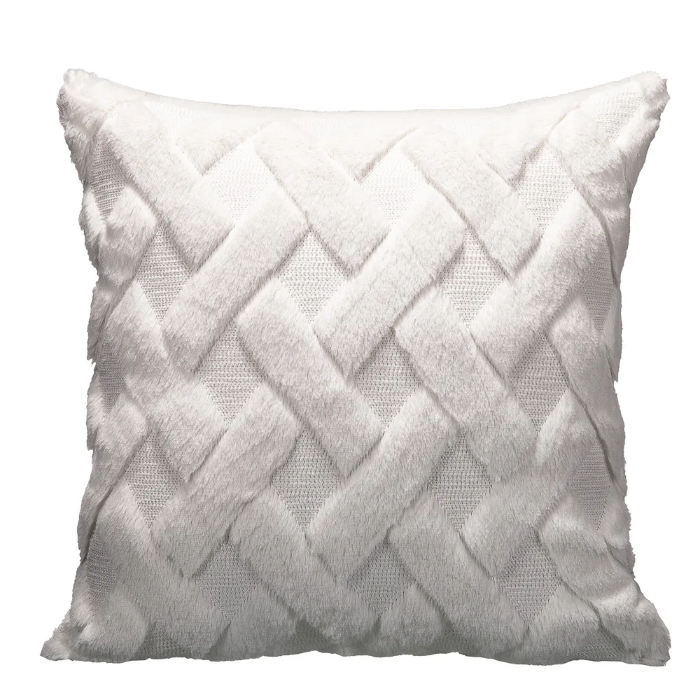 

Jelis 45x45cm Soft Decorative Pillows Plush Pillowcase Geometric Design Cushion Cover For Living Room Bedroom Sofa Home Decor