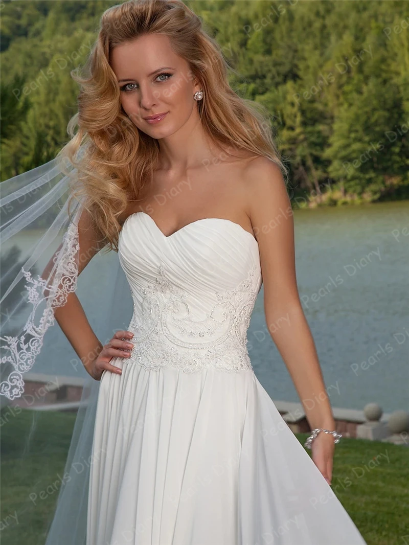 Соблазнительные Свадебные платья без рукавов с вырезом сердечком пляжные