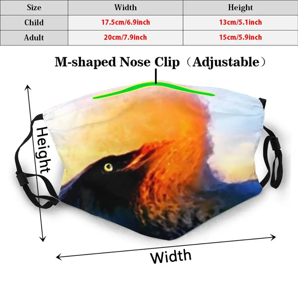 Вороны волны для взрослых детей Пылезащитный фильтр Diy маска Ворон волна вода