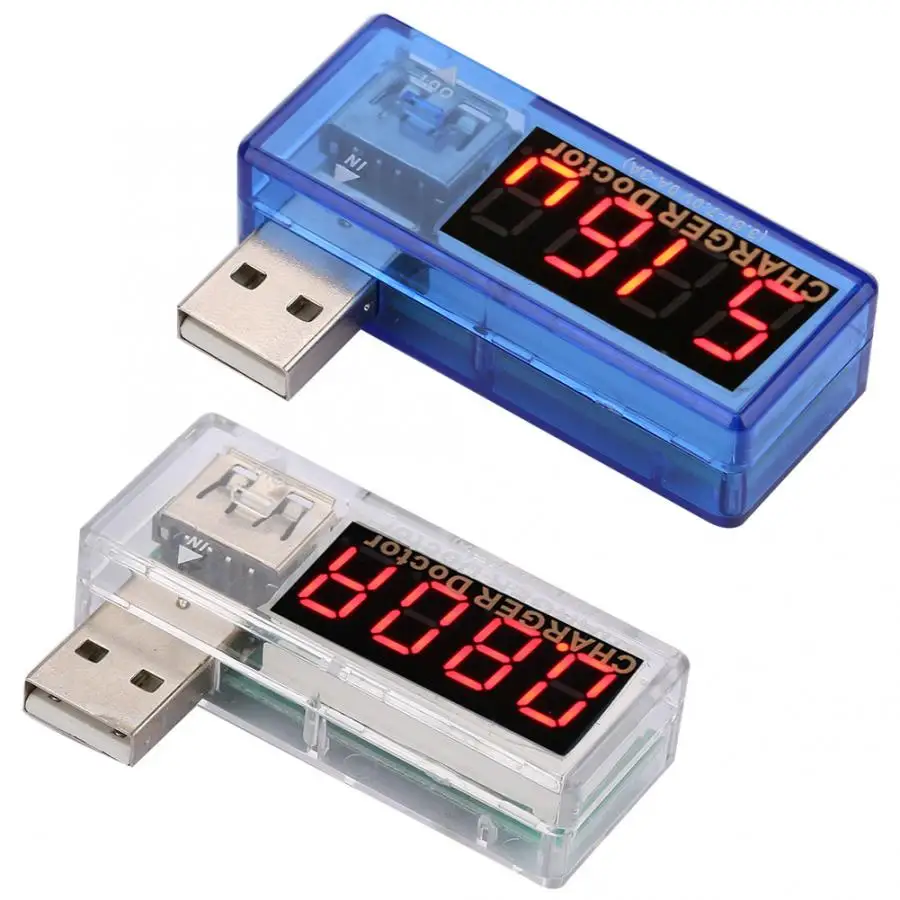 Двойной дисплей USB тестер цифровой вольтметр Амперметр измеритель напряжения