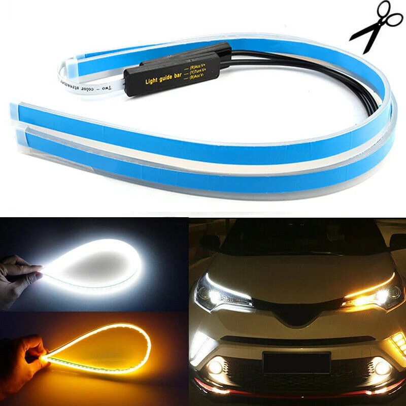 

IP68 Signal Light Strip Accessory Lamp 60CM Slim Amber Sequential Flexible