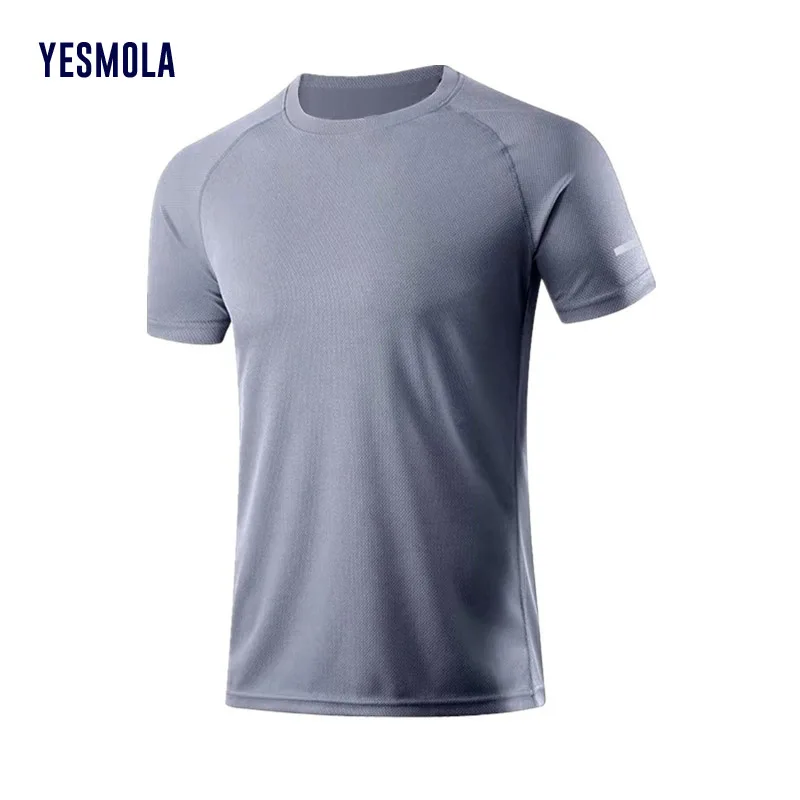 Футболка YESMOLA из ледяного шелка мужская летняя эластичная быстросохнущая