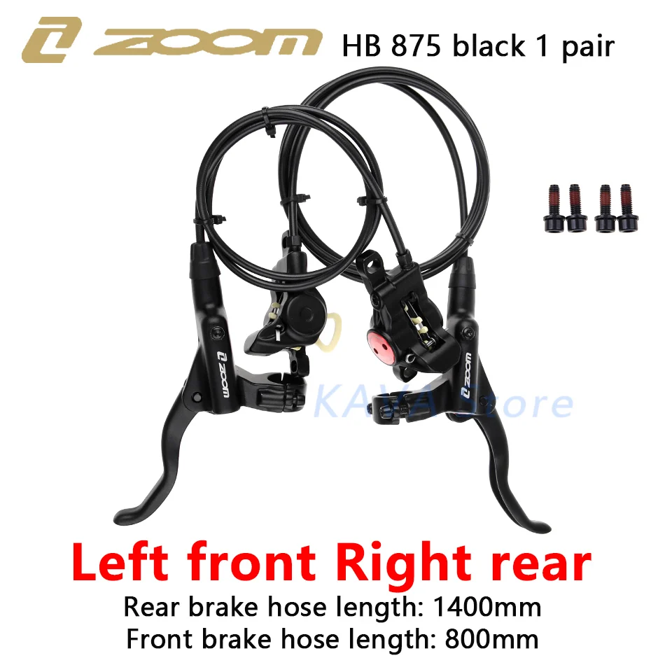 HB BK Left F Right R Зум HB-875 велосипед MTB гидравлические дисковые тормоза на горном велосипеде 800 мм* 1400/1450/1550 мм MT315 MT200 M615 M447 давления масла дисковый тормоз - Цвет: HB BK Left F Right R