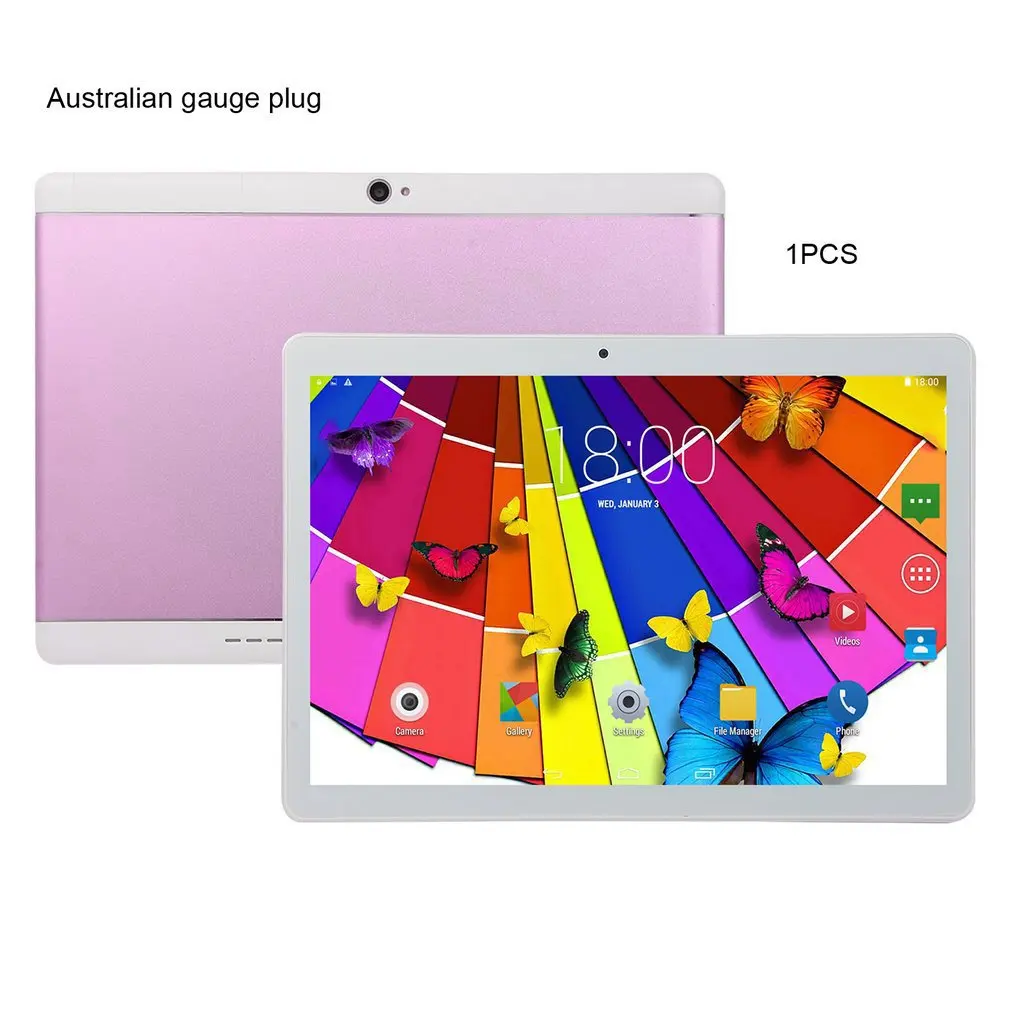 

KT107 Round Hole Tablet 10.1 Inch HD Large Screen Android 8.10 Version Fashion Portable Tablet 8G+64G Pink Tablet