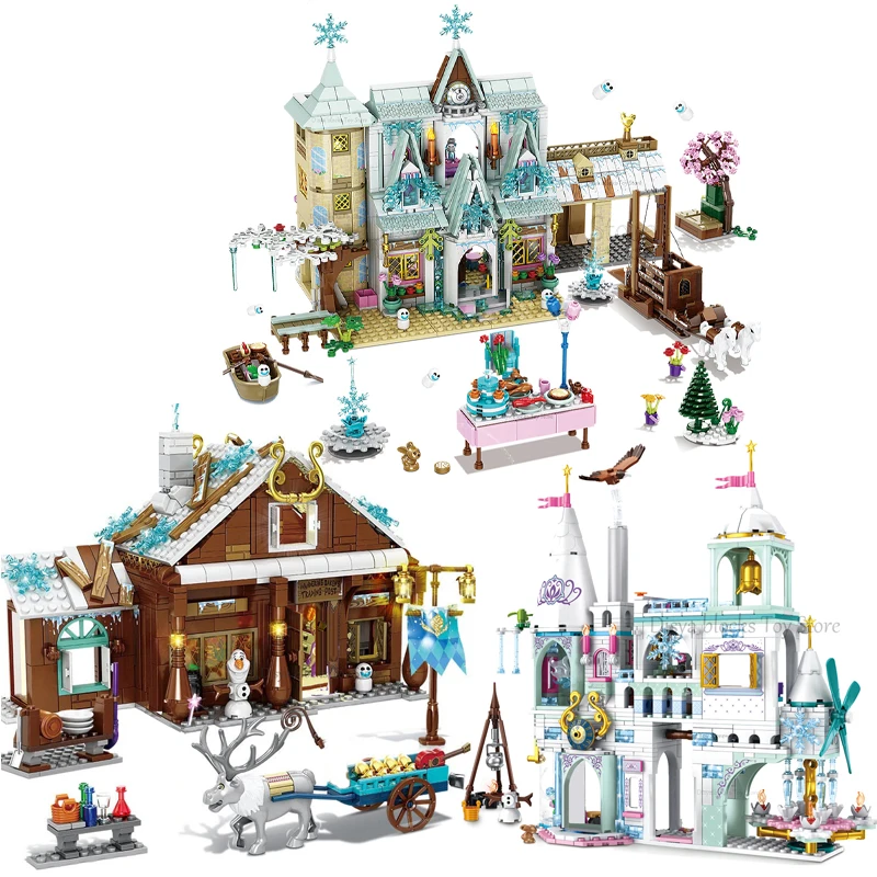 Новая модель Ледяного Замка принцессы из серии Disney строительный блок