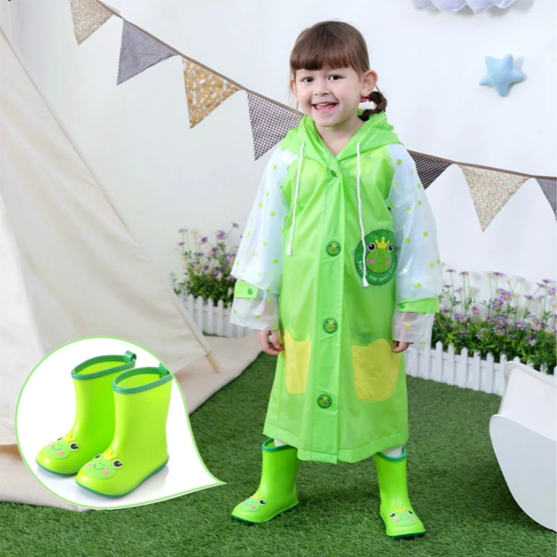 TYY KushyShoo Classic Children's Shoes PVC Rubber Kids Baby Cartoon Shoes Water Shoes Waterproof Rain Boots Toddler Girl