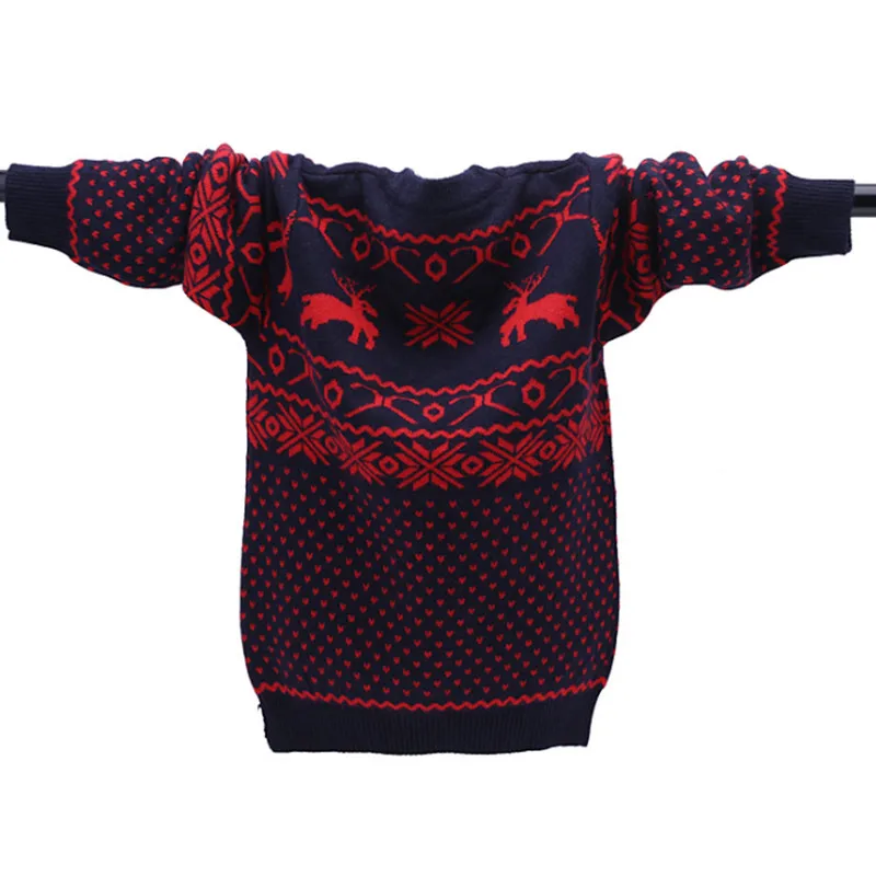 Зимний высококачественный кашемировый свитер детский пуловер теплый Детский