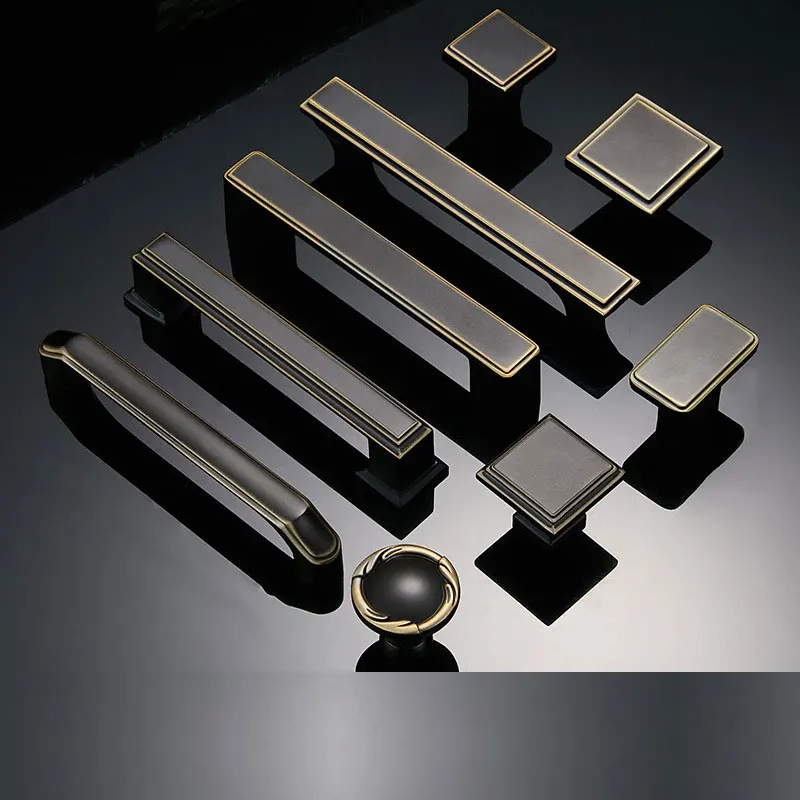 Ручка для шкафа латунный бронзовый квадратный ящик кухонная ручка инструментов |