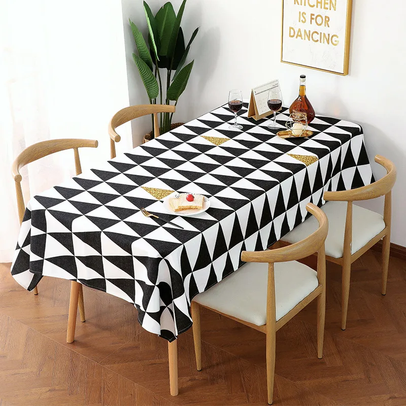 

Rectangle Tea Table Tablecloth Cotton and Linen Waterproof Table Cloth Nordic Home Decor Dining Table Cover T428