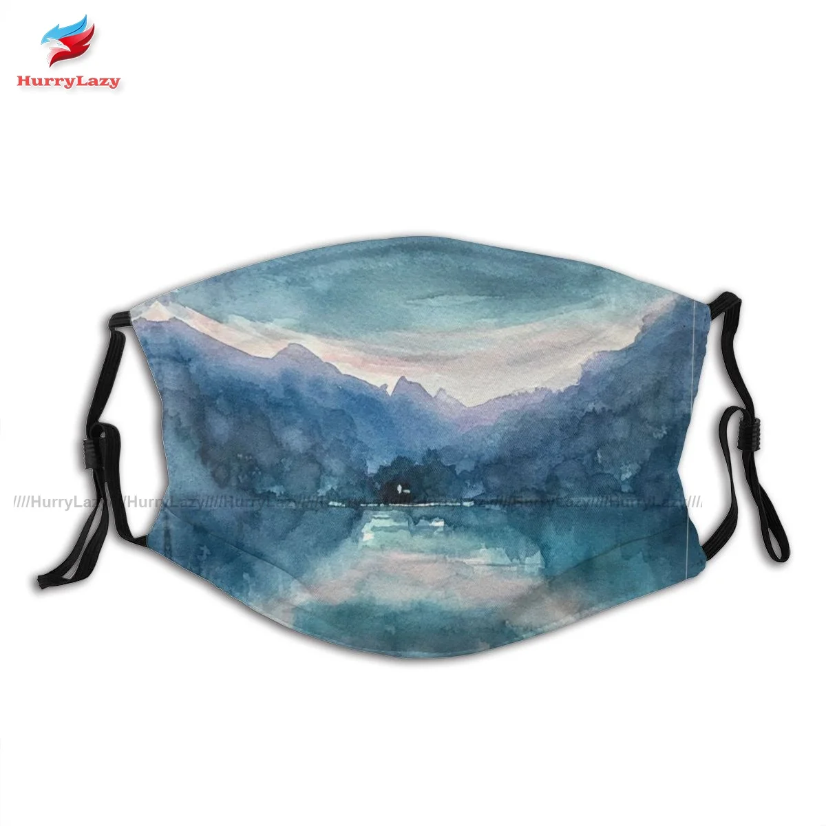 

Cloth Fantasy Blue Reflection Face Mask Mouth Face Mask Breathing Fast Shipping Unisex Facial Mask With Filters