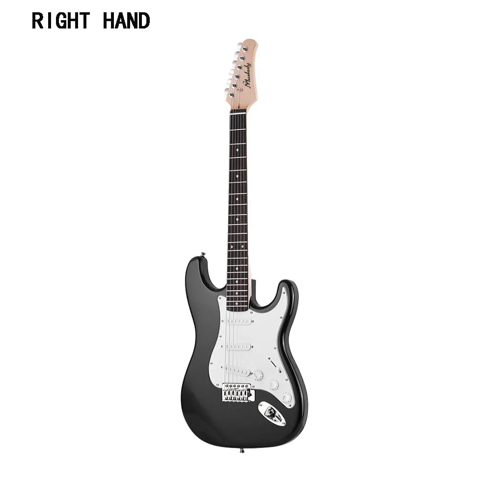 Right Hand Ammoon электрогитара 21 Лады 6 струн, тело пауловния, клен, шея из цельного дерева, с динамиком, Pitch Pipe, гитарный ремень, RightHand - Цвет: Right Hand