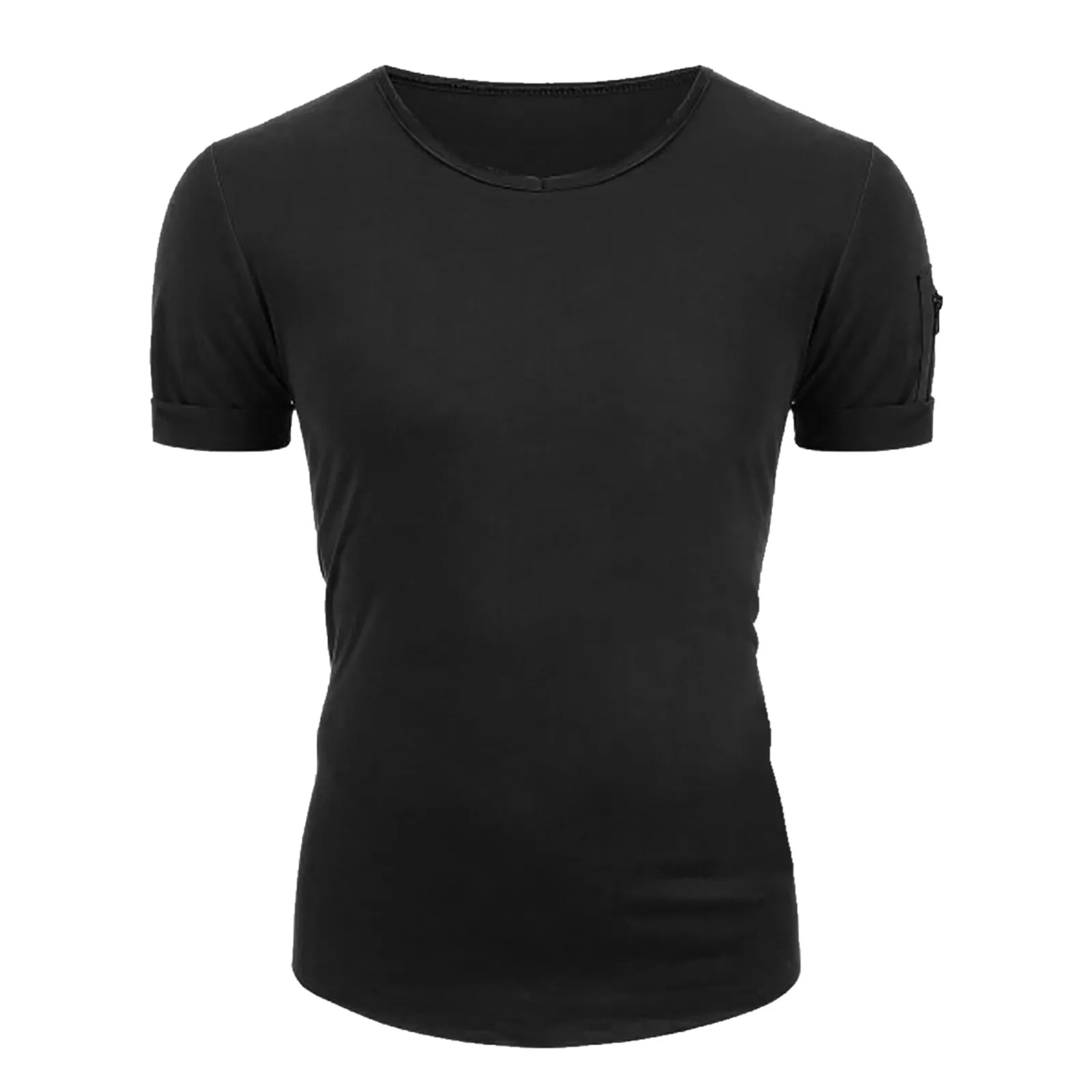 Feitong/Для мужчин летние однотонные Цвет размера плюс с v образным вырезом