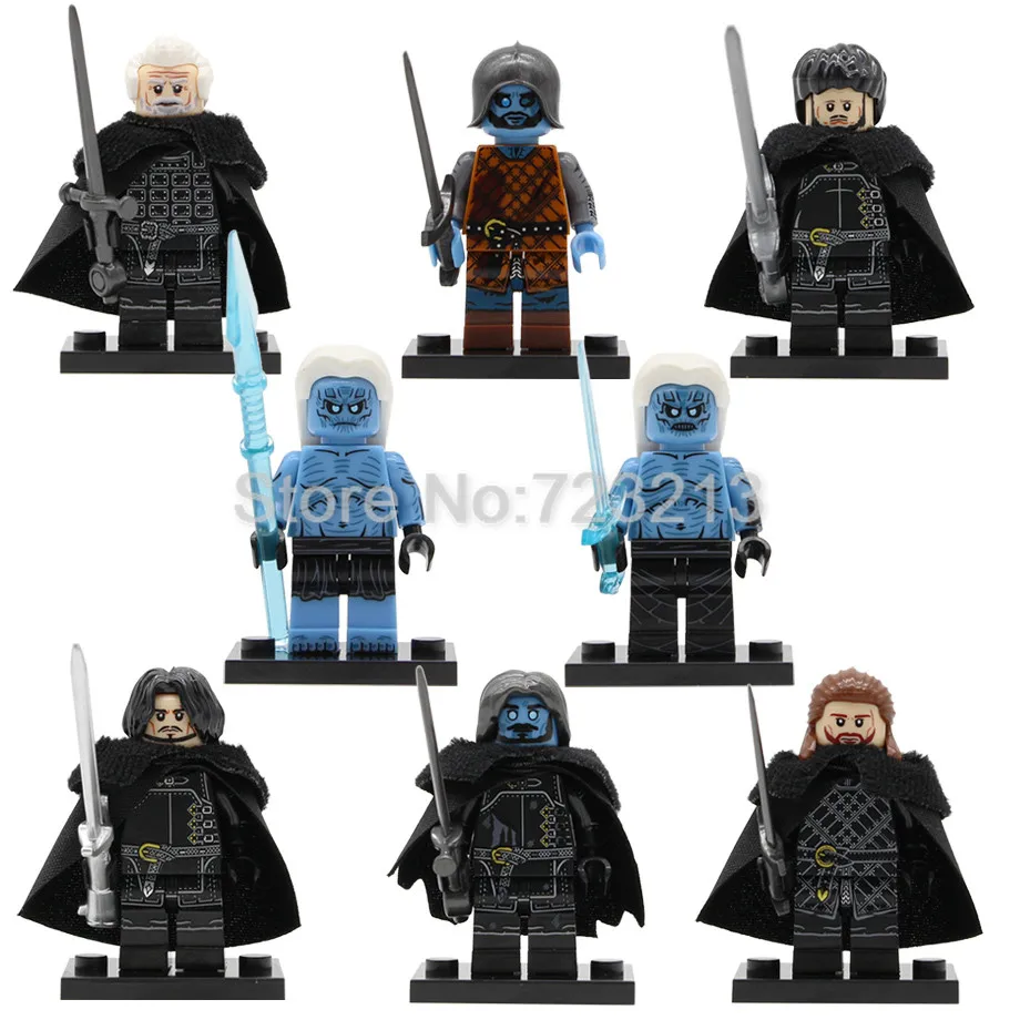 Новая игра престолов Сезон 8 фигурка Джон Сноу беньен Старк белый Walker Wights Джор мормонт самвелл Тарли строительные блоки игрушки