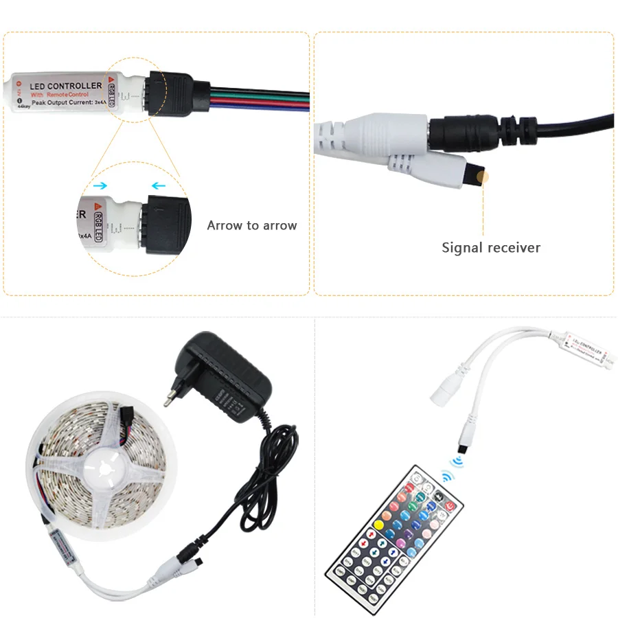 Светодиодные ленты светильник SMD 5050 RGB 5 м 10 60 светодиодов/м 30 светодиодов/M лента