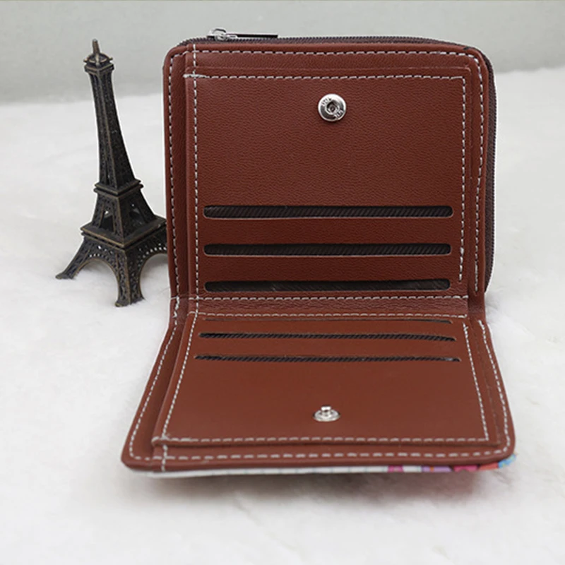 Женские кошельки с мультипликационным принтом Модные Качественные короткие