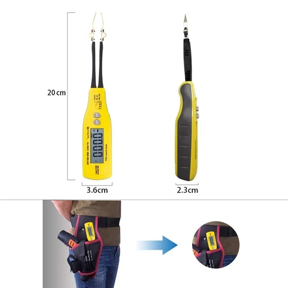 Probador inteligente SMD 990C, pinzas inteligentes, multímetro Digital, diodo RC, resistencia de rango automático, condensador, probador de batería con caja de transporte