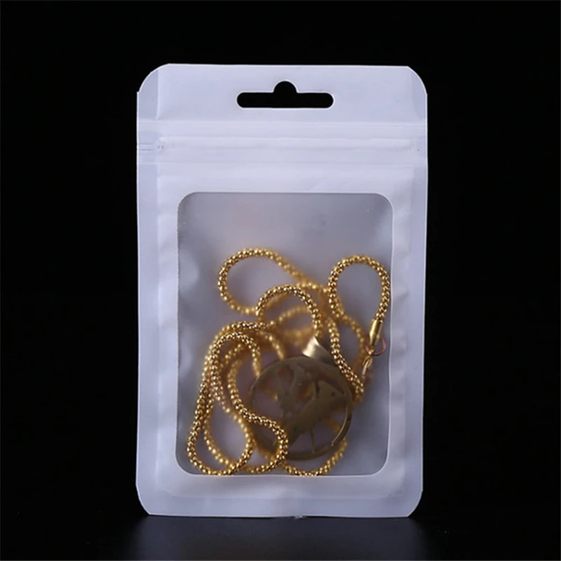50Pcs/Set Food Grade Self-zip Plastic Bag Matte Zip Lock Aluminum Foil Hologram Small Water Proof Zipper Reclosable Pouch - купить по