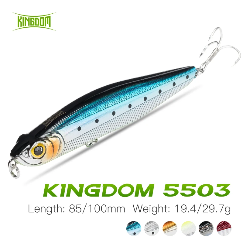 

Kingdom Pencil Fishing Lure 85mm 100mm Vibrate Sinking Hard Artificial Swimbait For Perch Carp Pike Trout Fishing Wobblers
