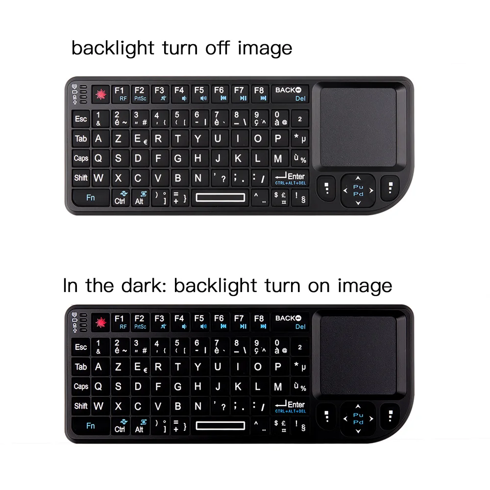 Kebidumei профессиональная мини X1 ручная 2 4G RF клавиатура Qwerty с тачпадом мышь для
