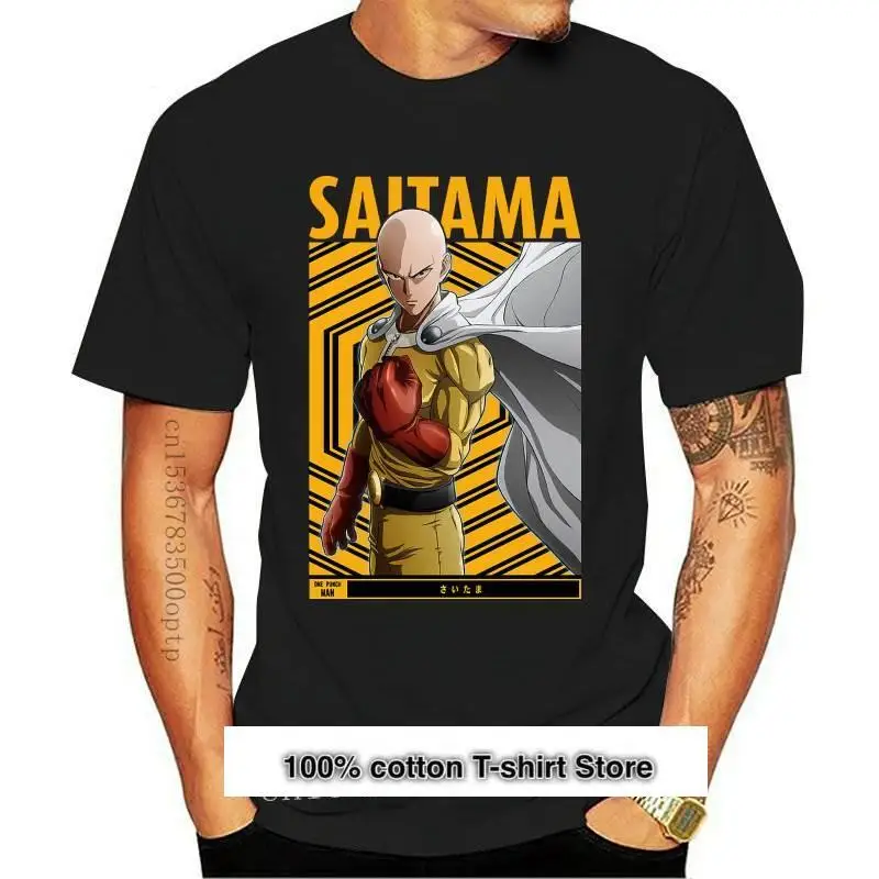 

Camiseta de Saitama para hombre, camisa 100 con estampado de algodón, de manga corta, de verano, 5x, nueva