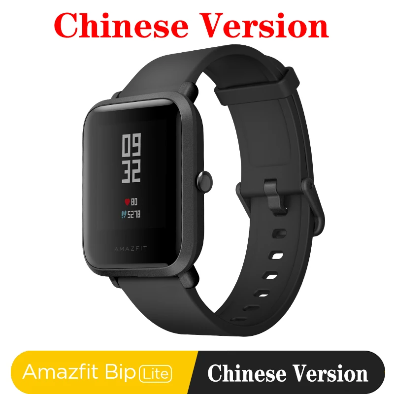 Big lite Black Смарт-часы Xiaomi Huami Amazfit Bip с глобальной версией, gps, Gloness, умные часы, часы 45 дней в режиме ожидания для телефона MI8 IOS - Цвет: Big lite Black