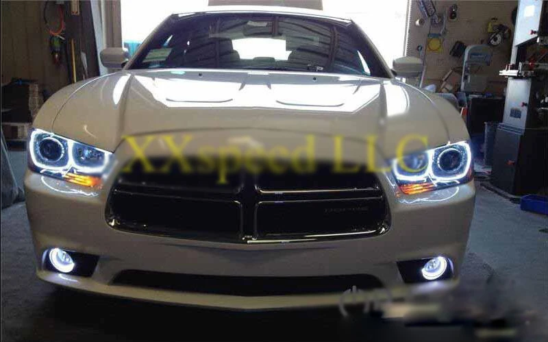 Для Dodge charger 16 видов цветов светодиодные фары rgb halo angel eyes комплект аксессуары для стайлинга автомобилей 2011 2012 2013
