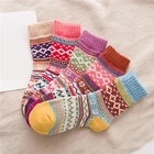 Зимние толстые носки, женские качественные носки, женские стильные носки с принтом, аксессуары для женской одежды