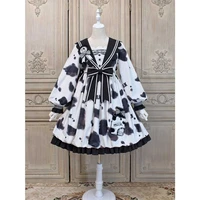 black spot lolita dress renaissance navy collar kawaii goth dress plus size japanese lolita costume cosplay clothes