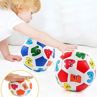 mini soft ball toy for children educational toy baby learning colors number rubber ball 10cm random color