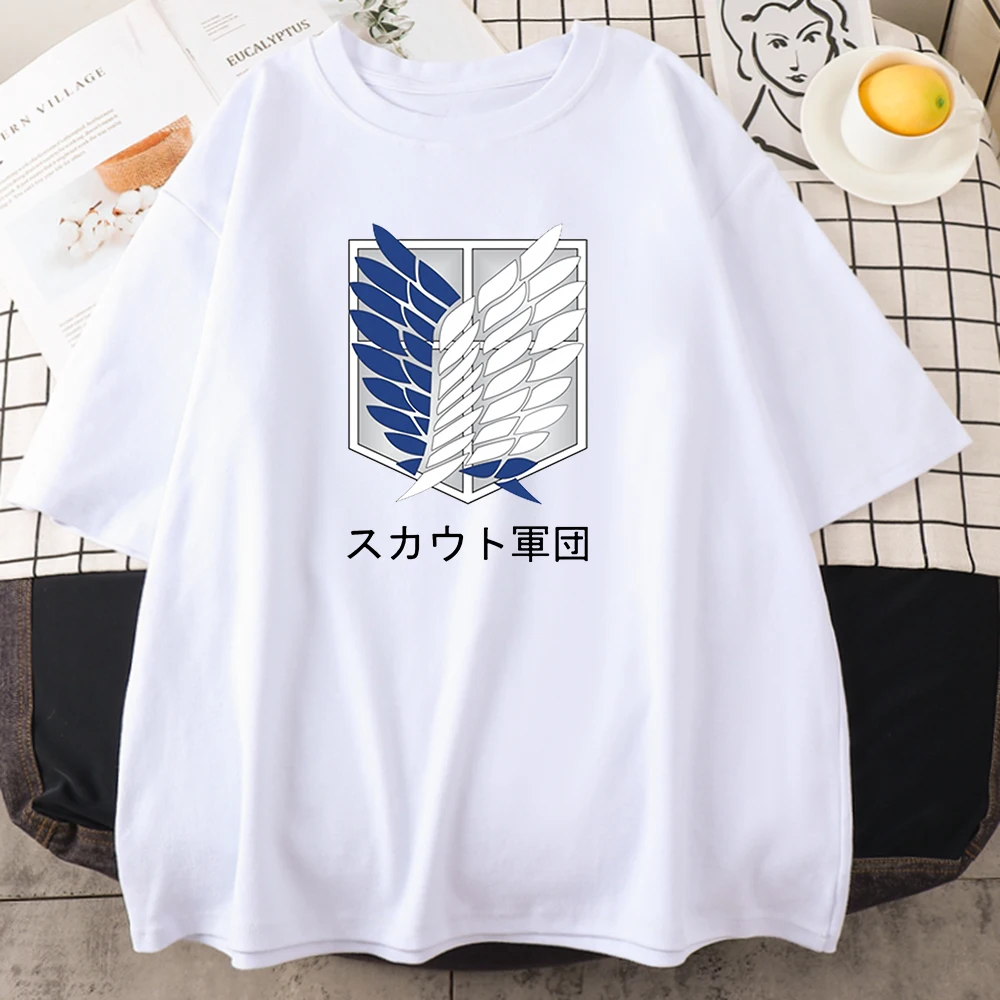 

Anime Attack On Titan Liberty Army Printed Women T Shirt Harajuku Loose Tshirts Hip Hop Fit Clothes Style Casual Mens Tshirt