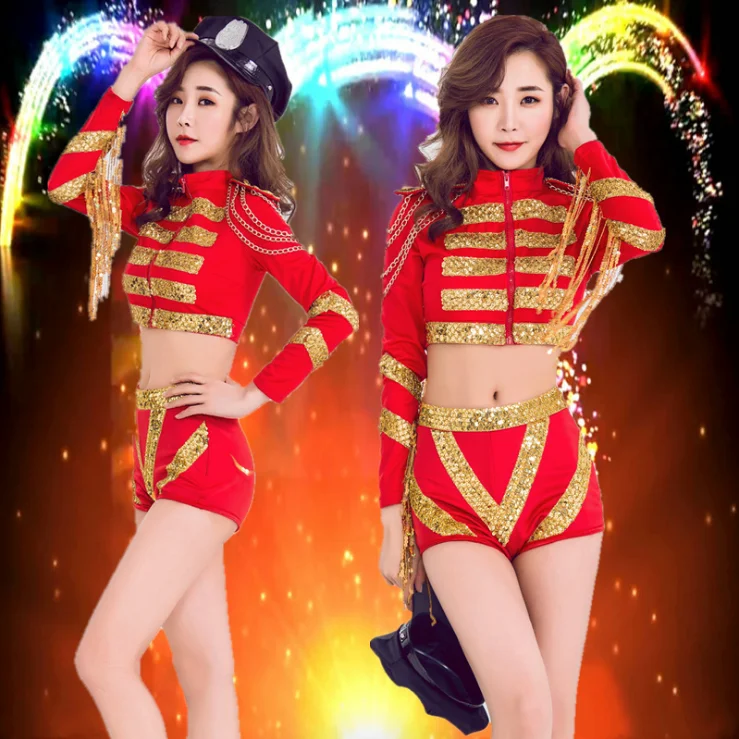 Для женщин Красный боди для джазовых танцев костюмы бар Dj танцоров пикантные