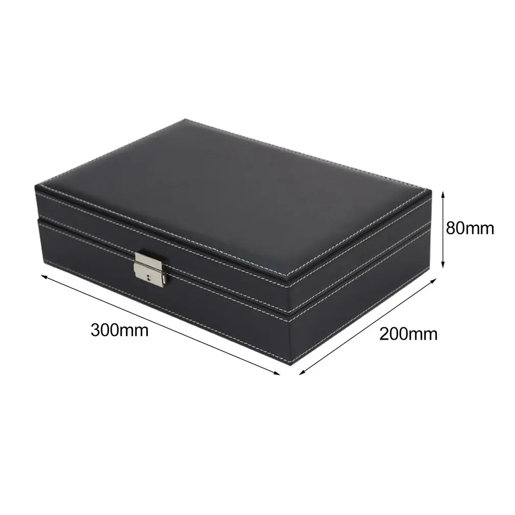 

New 2/6/10/12 Girds Leather/Carbon Fiber Luxury Watch Box Jewelry Storage Box Organizer For Rings Bracelet Display Holder Case