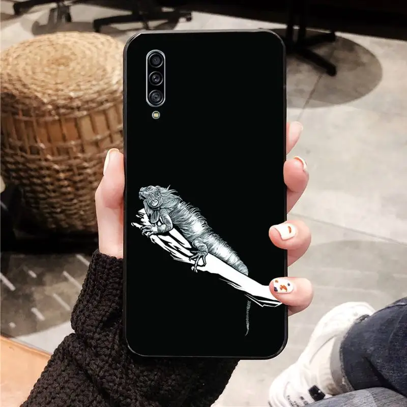 

Black And White Art Animal Phone Case Black Cover For Samsung A10 20 30 40 50 01 11 31 51 71 S pLUS Cases