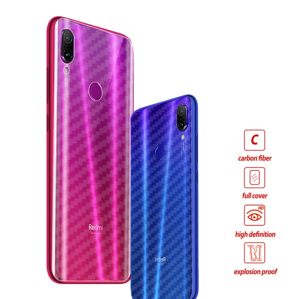 Защитная пленка для задней панели экрана Redmi Note 7 из углеродного волокна Xiaomi