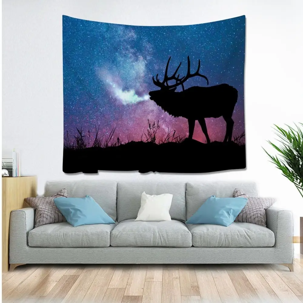 Специальный гобелен с оленьим волком Украшение стен богемный для спальни
