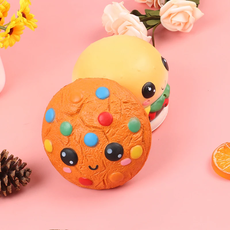 Лидер продаж милые шоколадное печенье гамбургер медленно поднимающийся мягкий