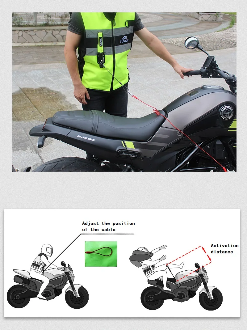 Moto rcycle жилет с воздушной сумкой на молнии moto Racing профессиональная передовая система воздушной подушки moto cross защитная подушка безопасности