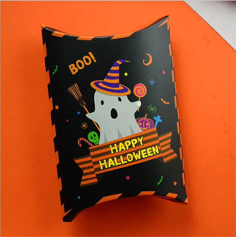 Pillow style vampire Хэллоуин для детей трюк или угощение вечерние Череп Призрак коробки для конфет Хэллоуин украшения детский душ подарок на день рождения Коробка органайзер, Q - Цвет: Pillow style vampire