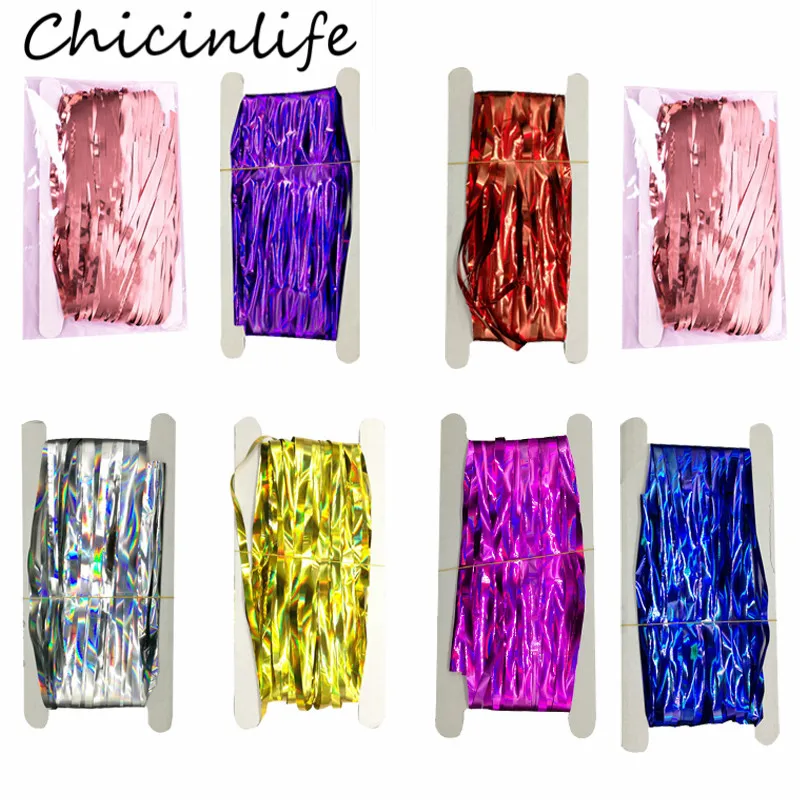 Chicinlife 1 шт. 1*2 м розовое золото фольга бахрома конфетка свадебная день рождения