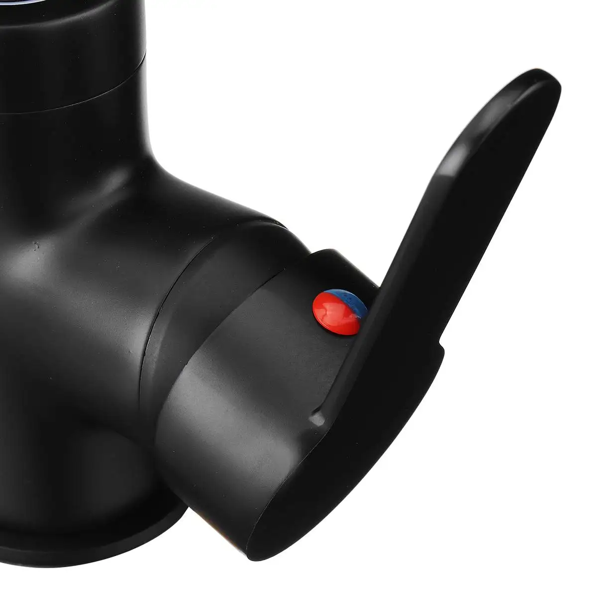 

360 Rotatable Kitchen Sink Hot And Cold Single Handle Faucet Black Copper Spout Mixer Tap Deck Mounted Bathroom Basin Faucet